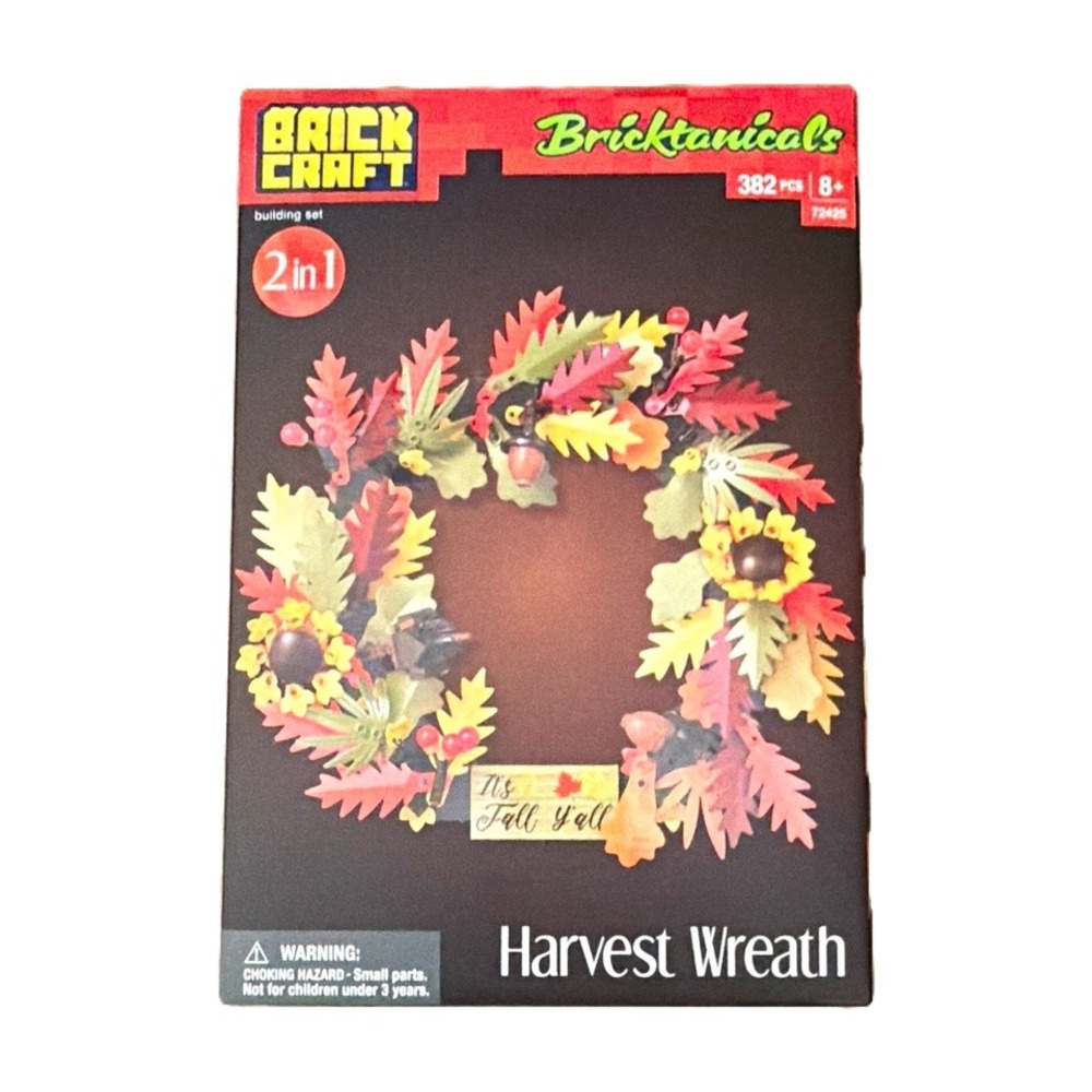Brickcraft Bricktanicals Harvest Wreath 2-in-1 Fall Garland Building Set 382 Pc